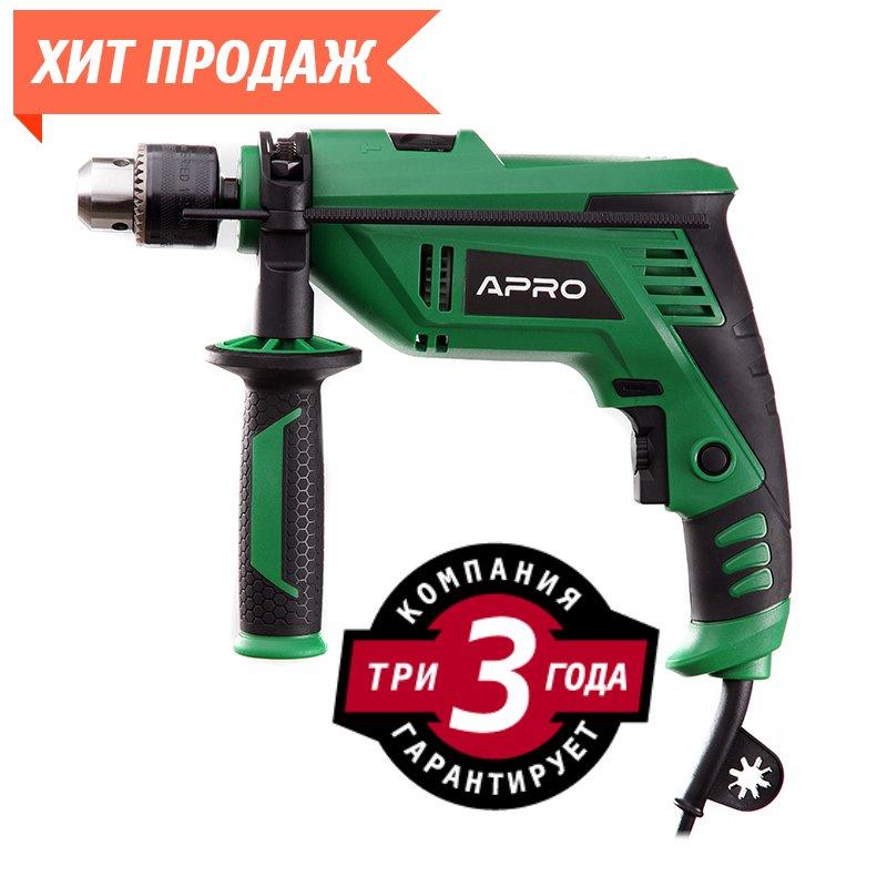 Дриль ударний 13/850 ТМ "АПРО" для ремонту по дому та для професійної роботи (899056)