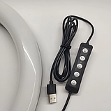 Якісна кільцева LED лампа RGB кольорова діаметр 33 см MJ 33, фото 4