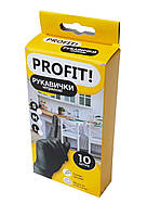 Перчатки нитриловые черные M (PROFIT) 10 шт\уп
