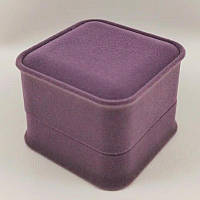 Футляр для каблучки оксамитовий "Класика висока" фіолетовий