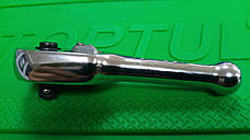 Тріскачка 1/4" 45 зубців укорочена (мет. ручка) TOPTUL CHDI0809, фото 3