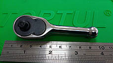 Тріскачка 1/4" 45 зубців укорочена (мет. ручка) TOPTUL CHDI0809, фото 5