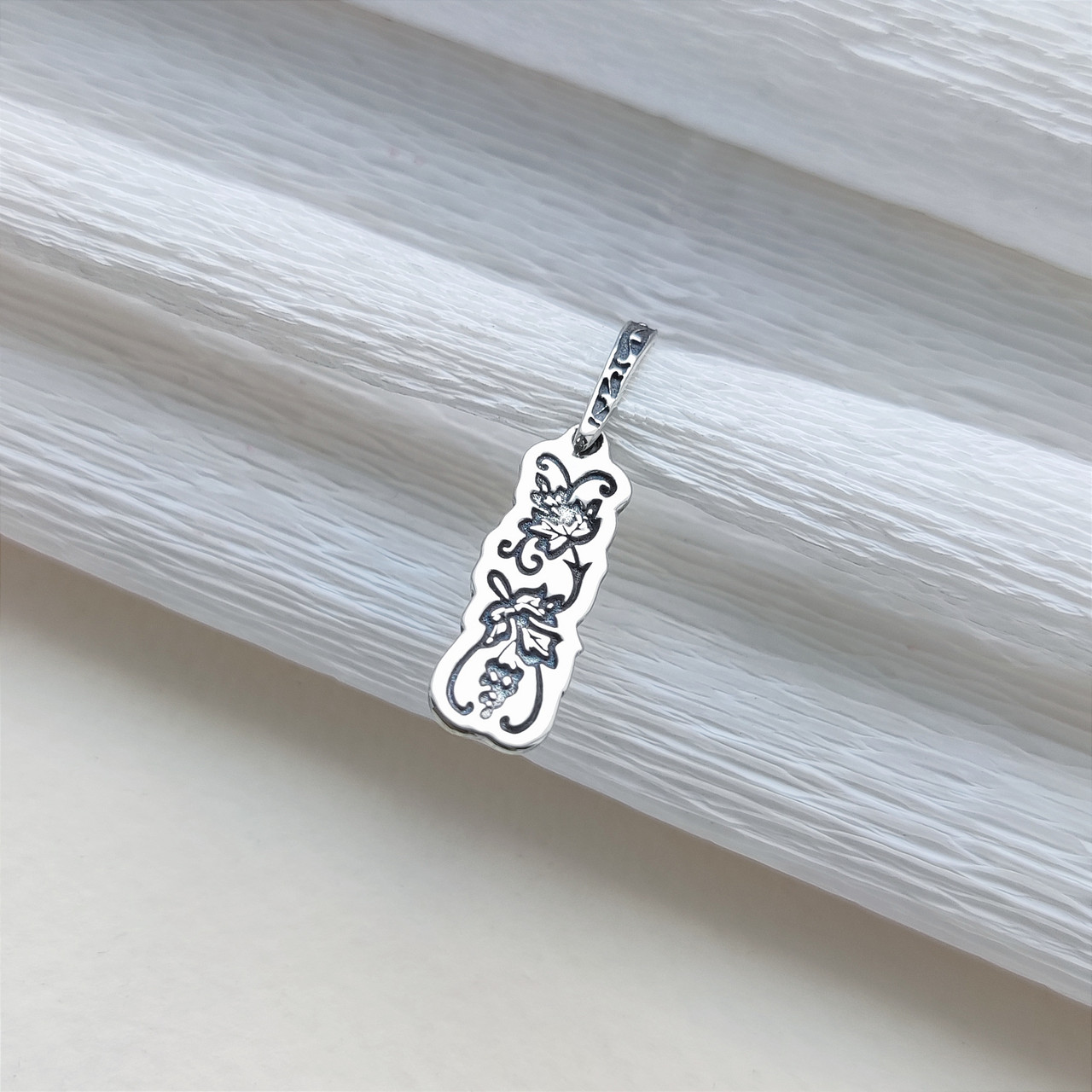 Срібна підвіска Виноградна лоза, фото 1