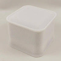 Футляр для каблучки оксамитовий "Класика висока" білий