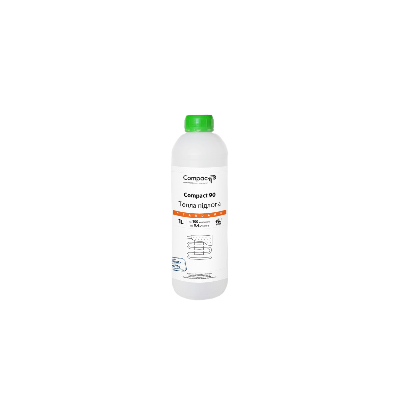 Пластифікатор Тепла підлога Compact 90 Standard для бетону стяжки 1 л