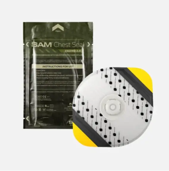 Пов'язка оклюзійна наклейка з клапаном SAM Chest Seal valved, фото 1