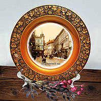 Декоративная тарелка Тернополь ретро декоративная тарелка города Украины