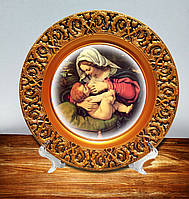 Сувенирная тарелка Матерь Божья Кормящая декоративная тарелка икона подарочная тарелка икона