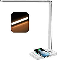 Лампа настольная светодиодная AFROG H-DL-01 с беспроводной зарядкой, блоком питания и USB портом