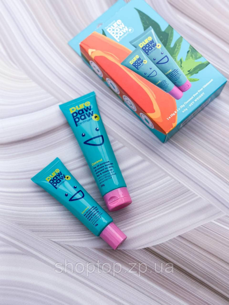 Набір відновлюючих бальзамів для губ Pure Paw Paw Duo Coconut