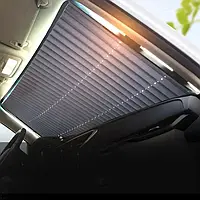 Солнцезащитная автомобильная штора RIAS на лобовое стекло 155x70 см Grey (3_03315)