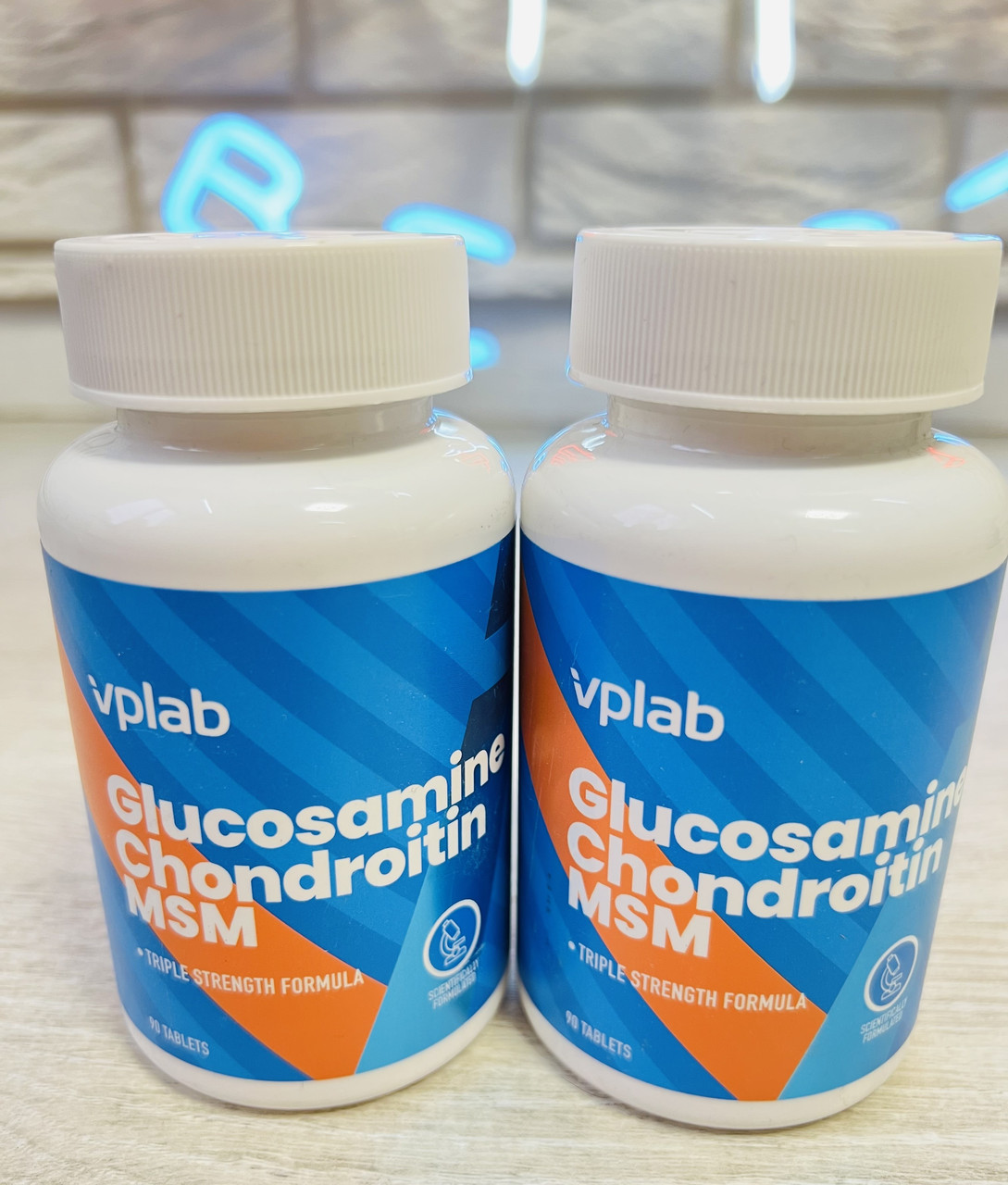Глюкозамін для суглобів VP Lab Glucosamine Chondroitin MSM - 90 tabs, фото 1