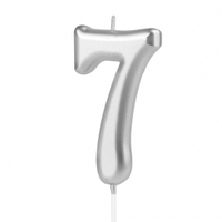 Свічка Цифра  срібло 7