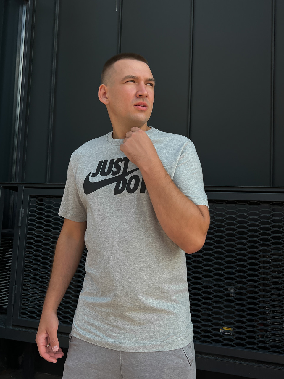 Футболка мужская Nike Swoosh Just Do It / DX1989-063 (Размеры:S,M,L,XL ...