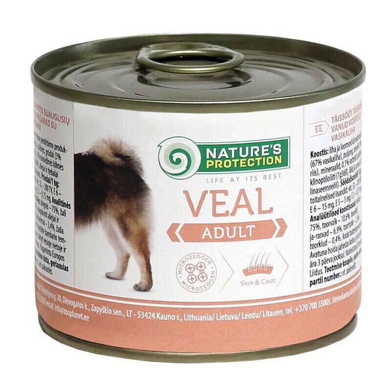Nature's Protection Adult Veal Вологий корм для дорослих собак всіх порід з телятиною 200г