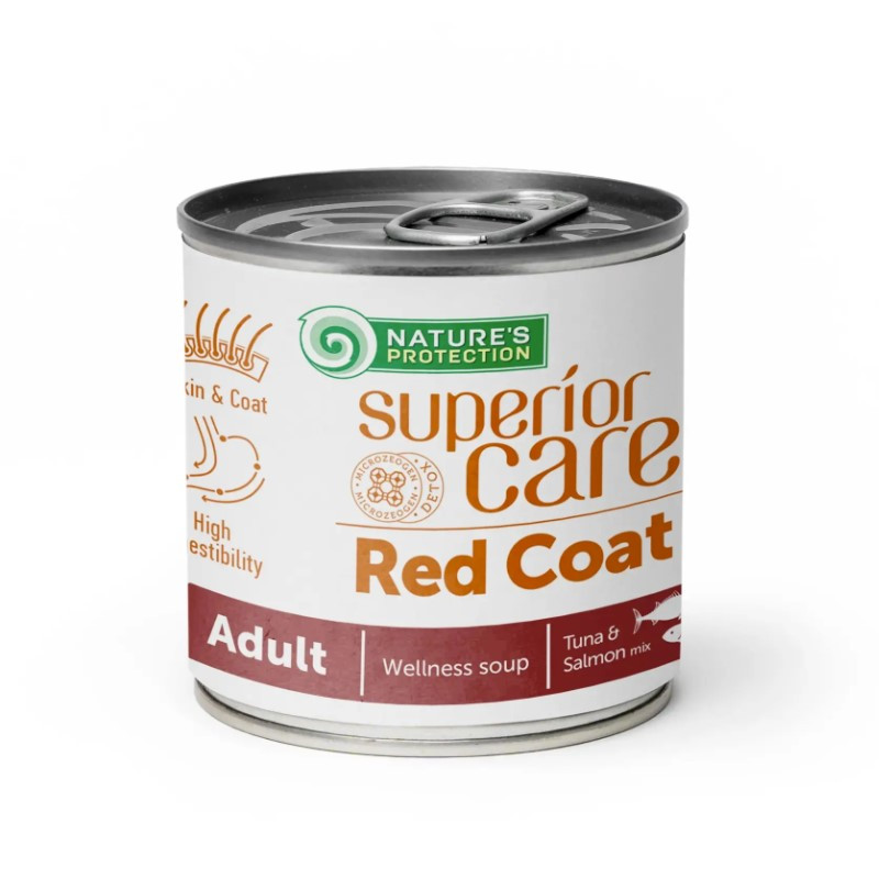 Nature's Protection Superior Care Red Coat All Breeds Суп для собак з рудим забарвленням шерсті, лосось 140г