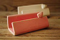 Візитниця керамічна, рожева. Україна