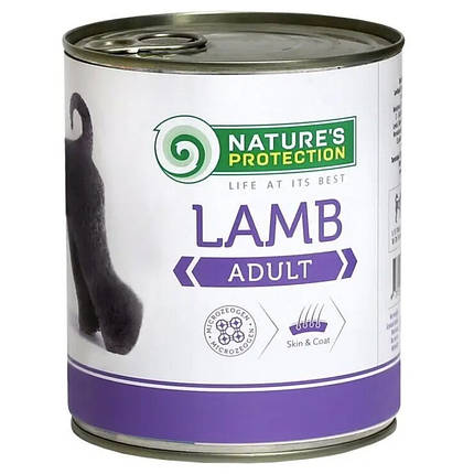 Nature's Protection Adult Lamb Вологий корм для дорослих собак всіх порід з ягнятиною 400г, фото 1