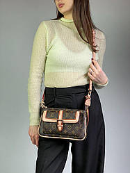 Жіноча сумка Луї Віттон коричнева Louis Vuitton Diane Brown/Pink