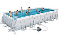 Каркасный бассейн типа Bestway 56474 Ultra Frame Rectangular Pool || Intex и BestWay