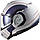LS2 FF906 Advant Cooper White Blue, XS Мотошолом модуляр/трансформер з окулярами, фото 3