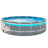 Каркасный бассейн Intex круглой формы диаметр 488 см. высота 122 см. объем 19154 л