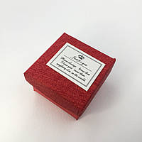 Коробочка 39969 червона для каблучки сережок розмір 5х5 см