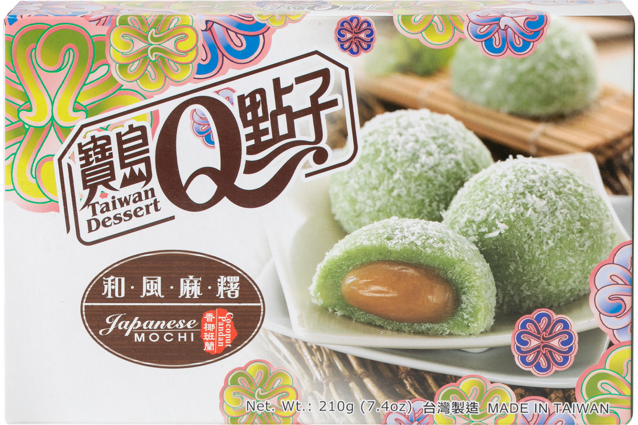 Тістечко моті (мочі)Coconut Pandan TAIWAN DESSERT  210 г