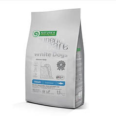 Nature's Protection White Dogs Herring Small Breeds Корм для дорослих собак малих порід з білою шерстю 1.5кг