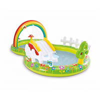 Intex 57154 детский надувной бассейн с горкой Мой Сад || Intex и BestWay