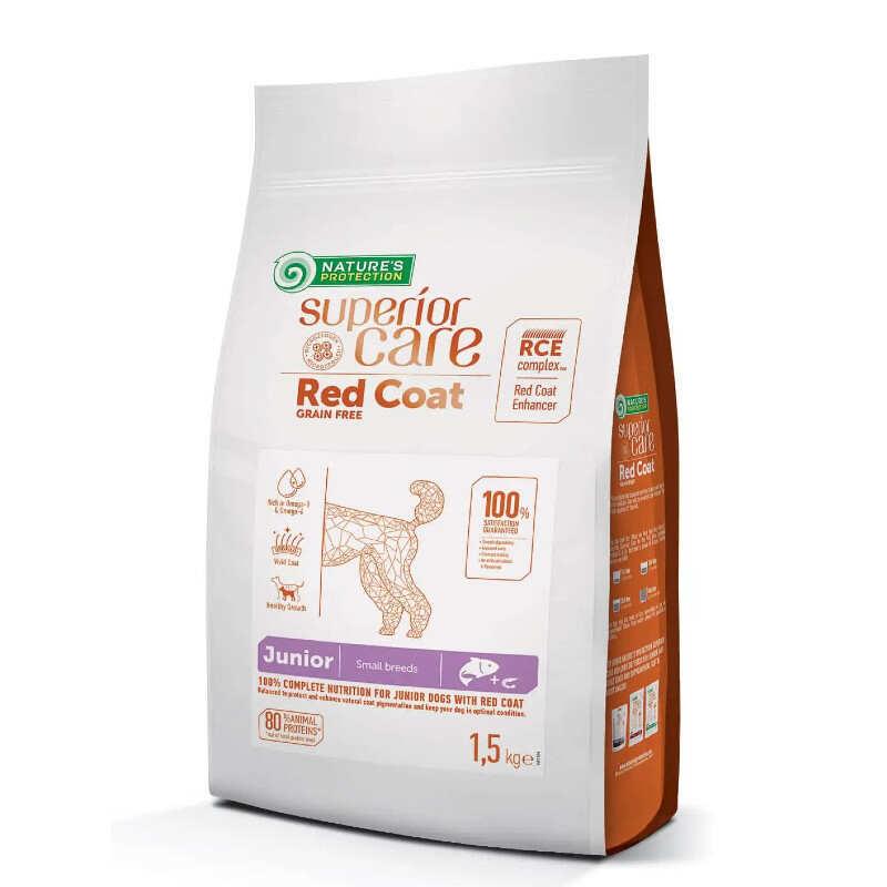 Nature's Protection Red Coat Junior Mini Breeds Корм для юніорів дрібних порід собак з рижим окрасом 1,5кг