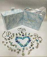 Детский набор для изготовления браслетов Пандора голубой