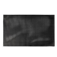Канва пластиковая прямоугольник 51х33 см, ячейка 4 мм квадрат, черная