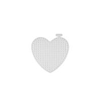 Канва пластиковая сердце 7,5х7 см, белая