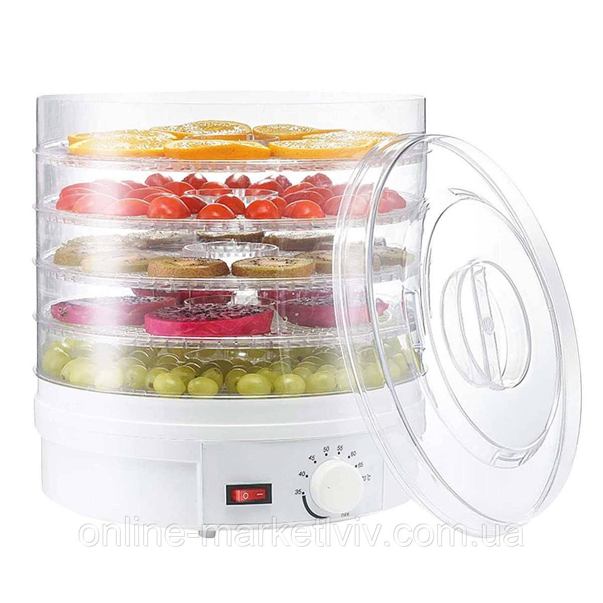 Сушарка для фруктів та овочів 350 Вт, FOOD DEHYDRATOR / Електросушарка для фруктів