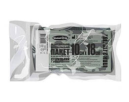 Індивідуальний перев'язувальний пакет кровоспинний з 2 подушечками 10х18см "Білосніжка" стерильний