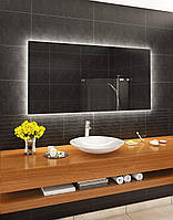 Влагостойкое зеркало с подсветкой для ванной комнаты Премиум Комплектация Фоновая подсветка 40*60 см.