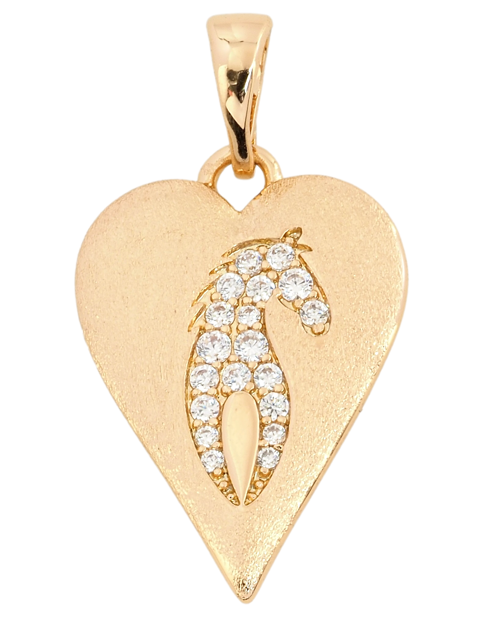 Кулон Xuping Позолота 18K "Серце з візерунком коня" для ланцюжка до 5мм
