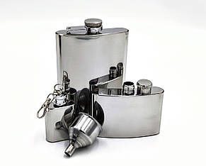 Подарунковий набір фляг з лійкою 270мл+120 мл+30 мл