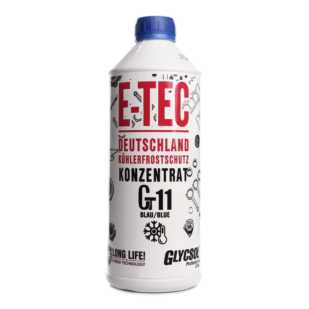 Антифриз G11 Glycsol -40 °C Синій 1,5 л (4267) E-TEC