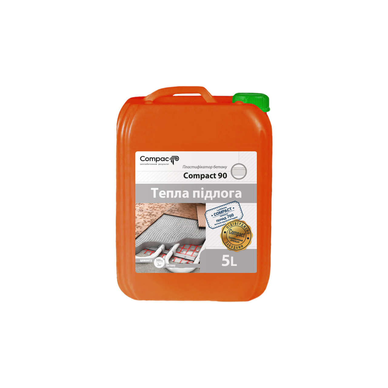 Пластифікатор Тепла підлога Compact 90 Euro для бетону стяжки 5 л