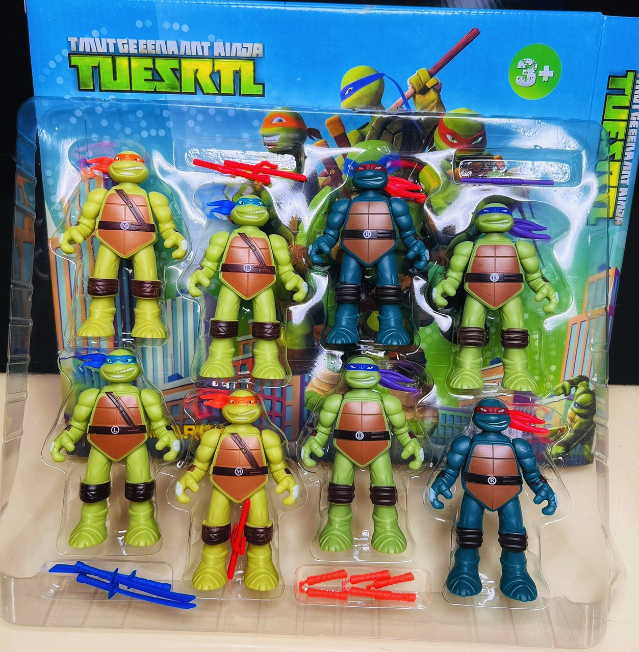 Набір фігурок "Черепашки-ніндзя" 8 шт., фото 1