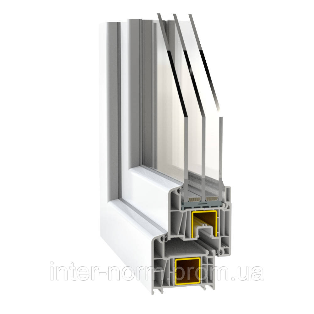 Окно поворотно-откидное Decco 71, белое, 1200x1400 мм, производитель Оконный Стандарт - фото 2 - id-p1895009643