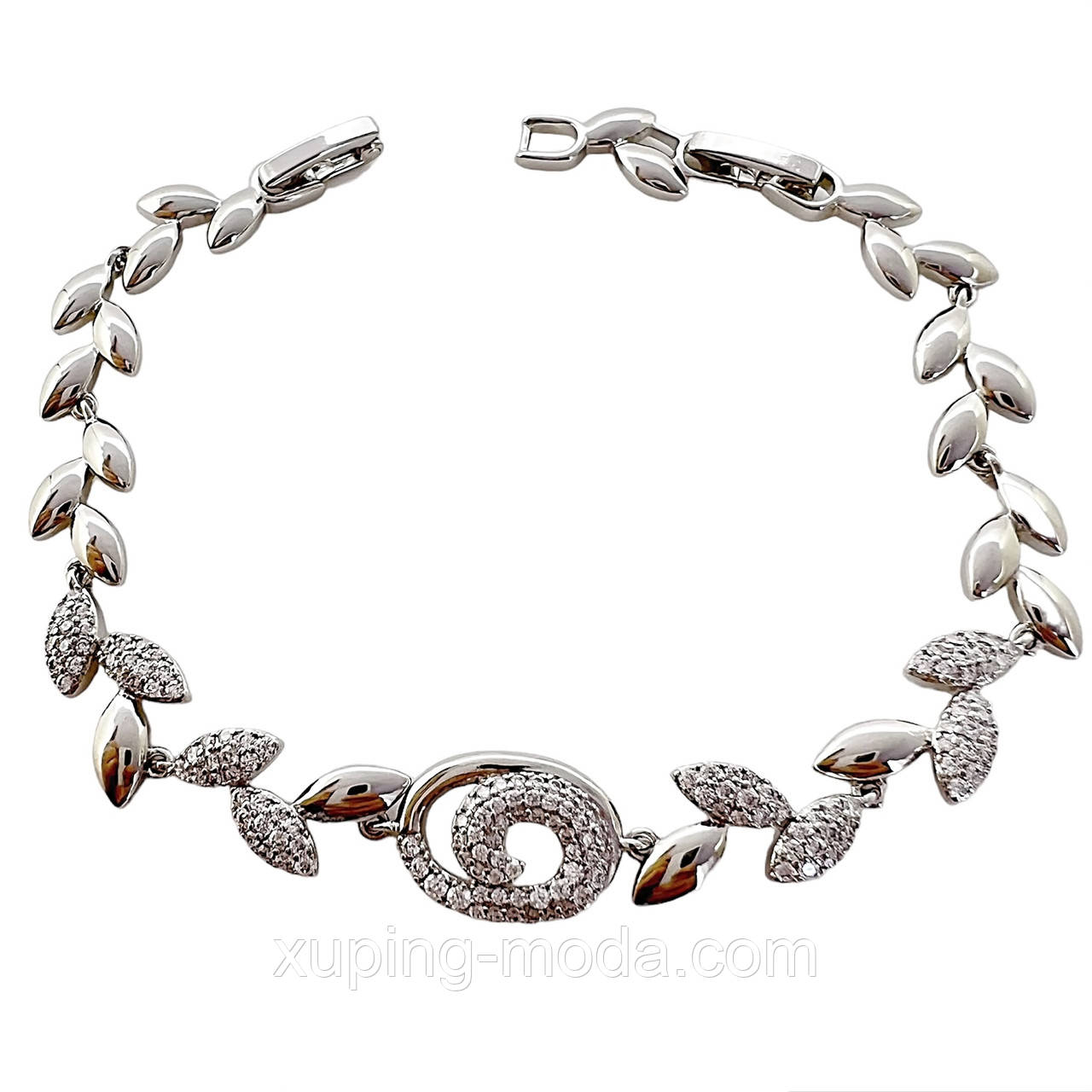 18 см х 10 мм. Браслет гарний xp. Родій, фото 1