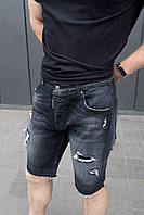 Шорти джинсові чорні чоловічі. Бренд Dsquared2 зроблено в Італії! (slim)