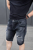 Шорты черные джинсовые мужские. Бренд Dsquared2 сделано в Италии! (slim)