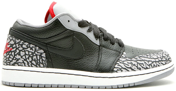 靴 Nike Air Jordan 1 Retro Low BLACK CEMENT Чоловічі кросівки Nike Air Jordan 1 Phat Low Black Cement, ціна