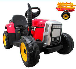 Трактор C1 на акумуляторі Червоний із причепом XMX611