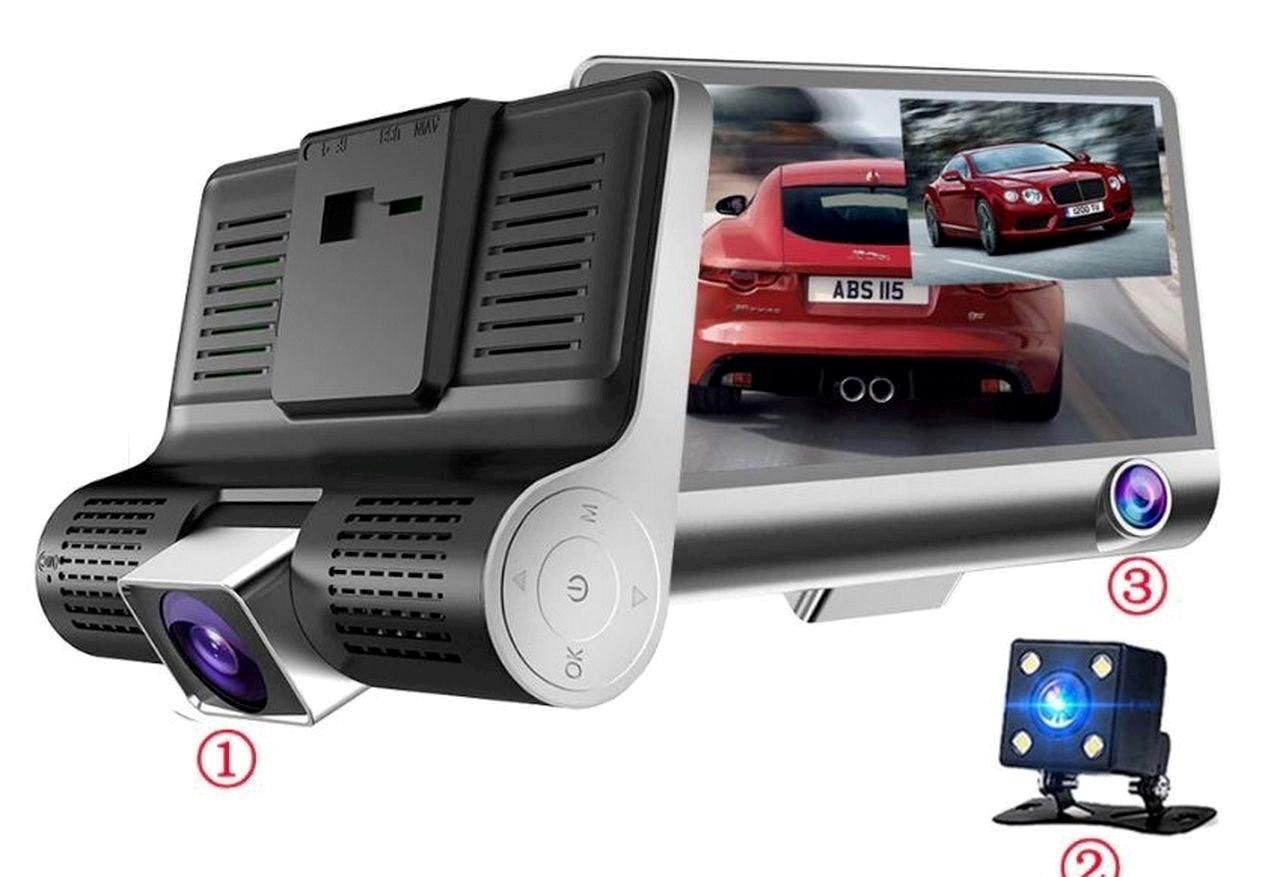 Автомобільний відеореєстратор, Реєстратор з 3 камерами DVR SD319, Відеореєстратор салону