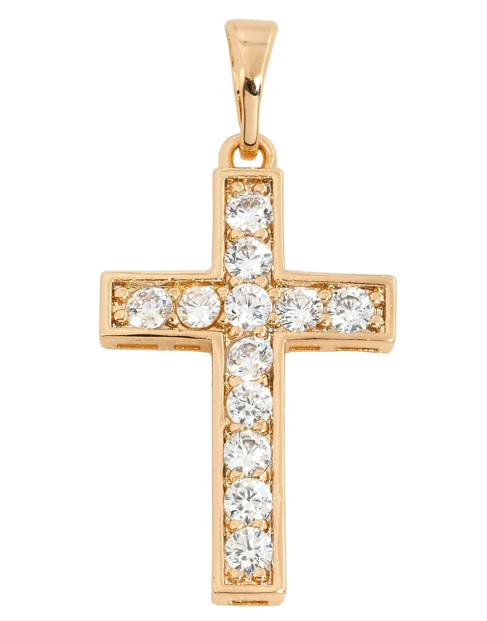Кулон Xuping Позолота 18K "Хрест із цирконієм" для ланцюжка до 5мм
